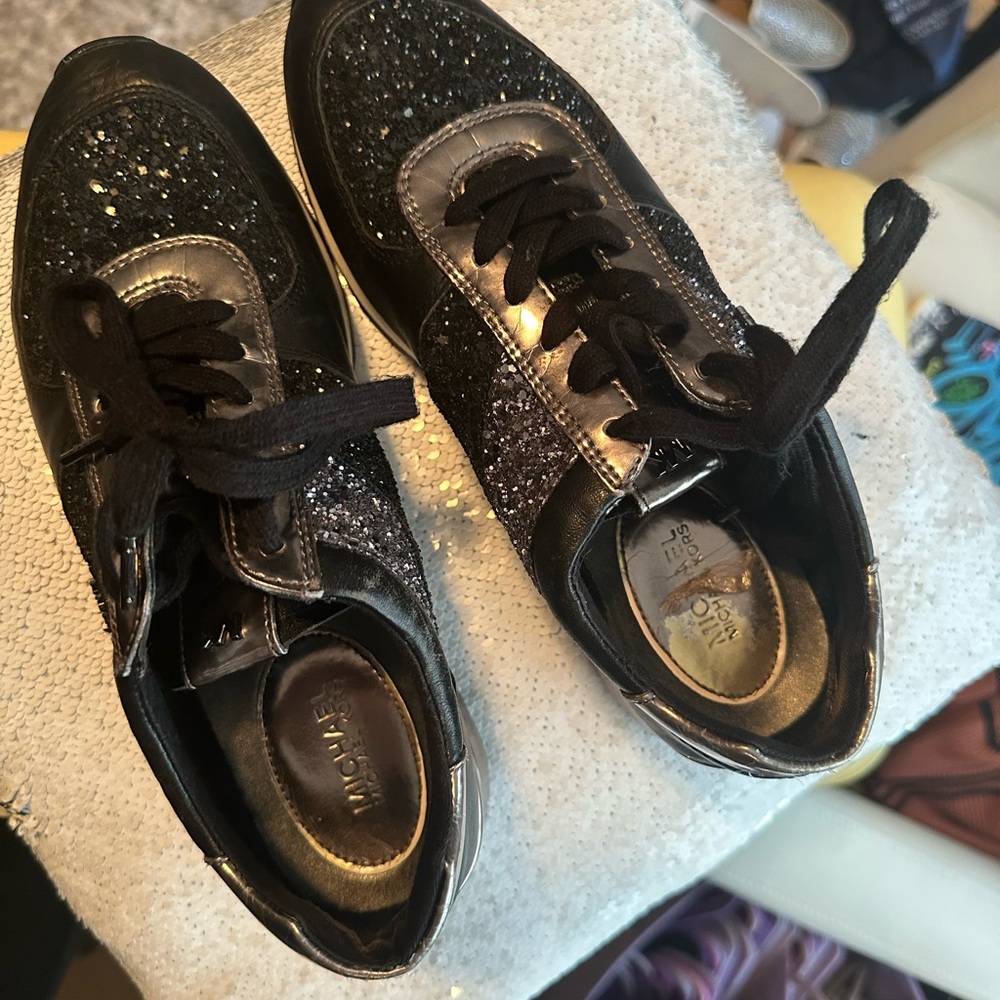 Black Glitter Sneakers